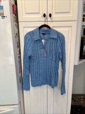 Talbots Blue Sweater size Large 
NWT